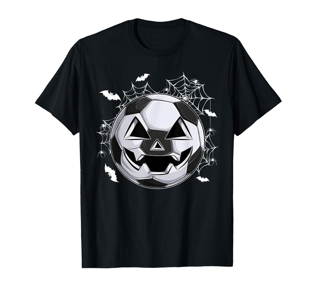 Soccer Jack O Lantern Pumpkin Face T-Shirt - Custom Art Print Men Women - T-Shirt, Sweatshirt, Hoodie