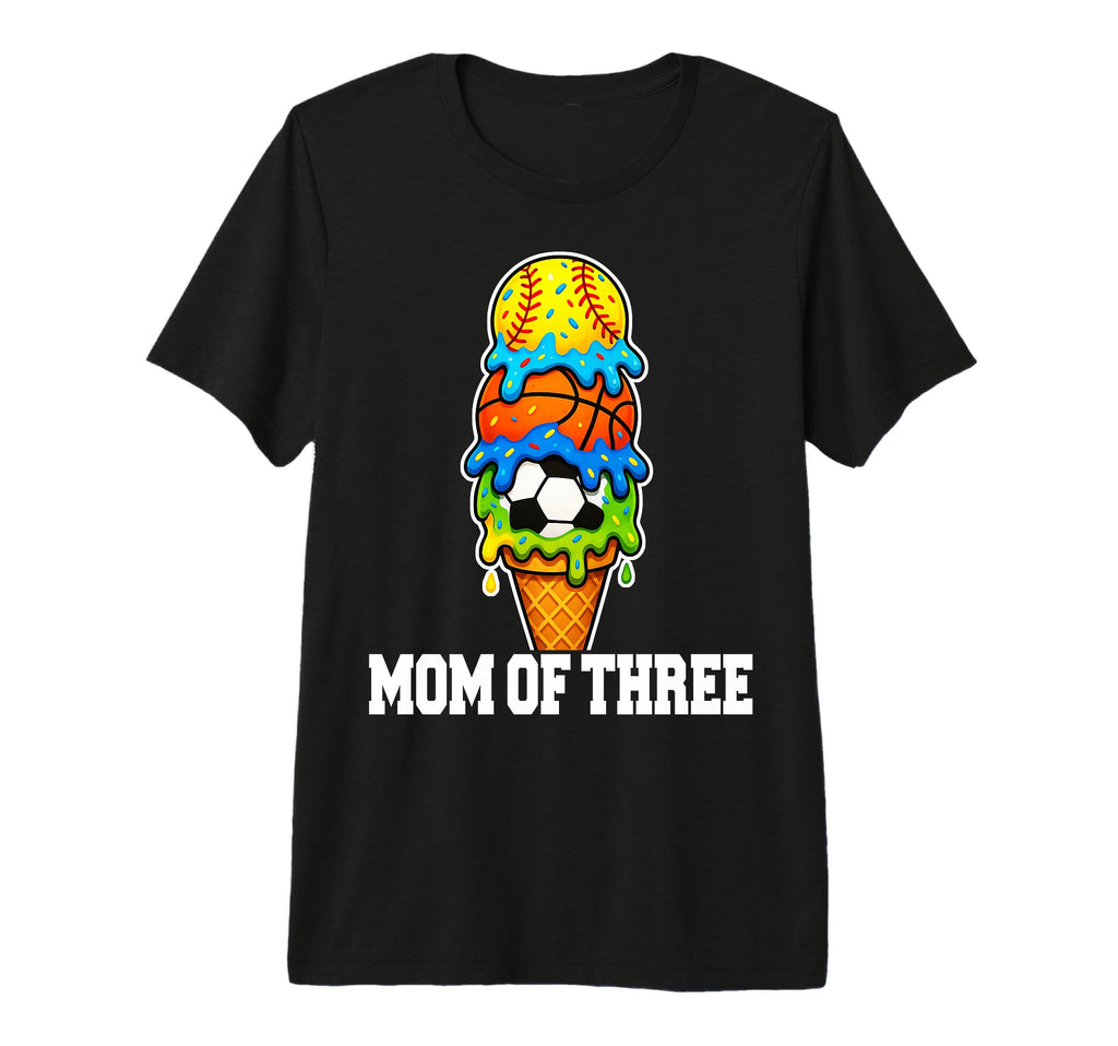 Softball Soccer Basketball Mom Ice Cream T-Shirt - Novelty Apparel Unisex - T-Shirt, Sweatshirt, Hoodie