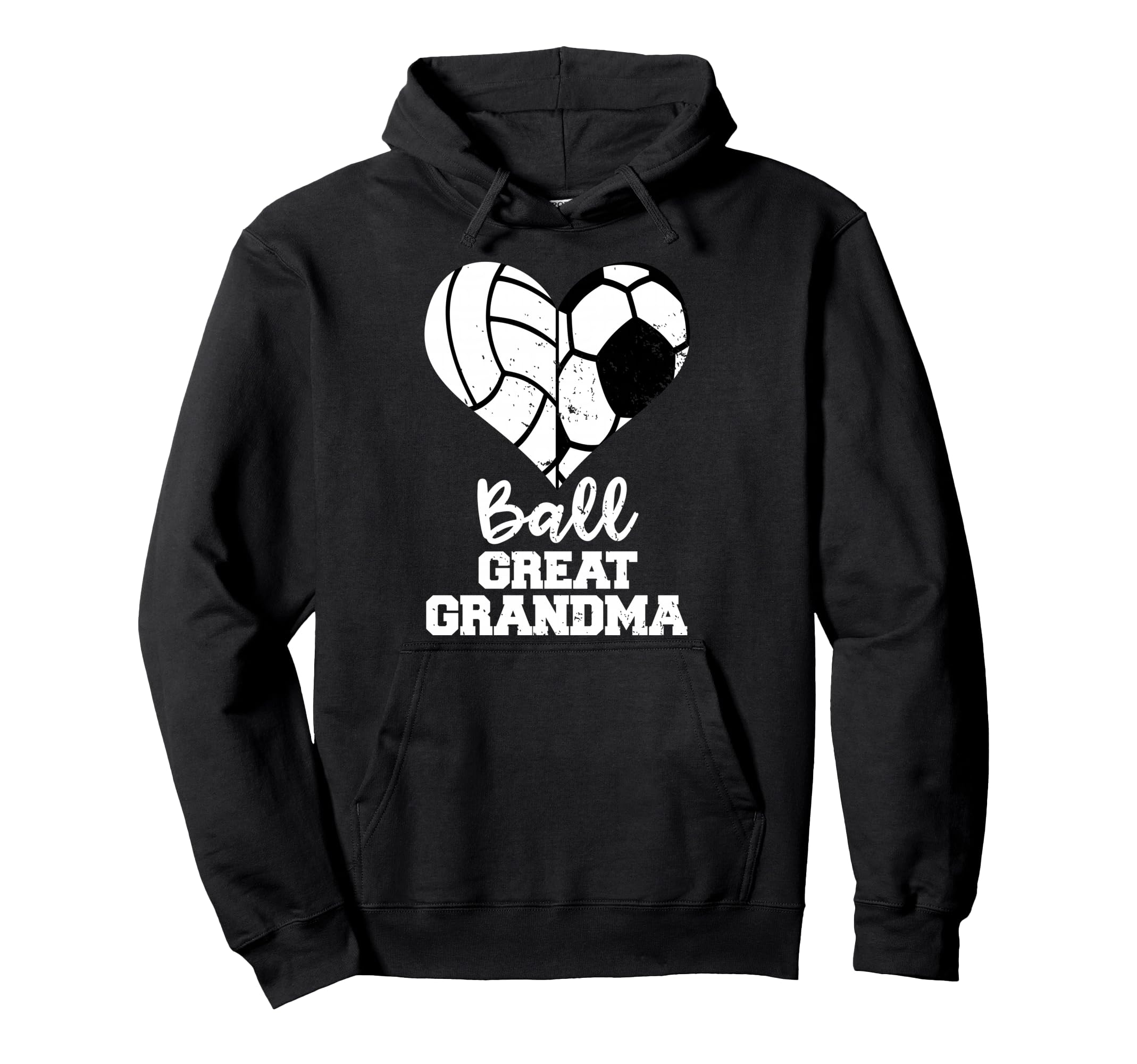 Ball Great Grandma Heart Funny Soccer Hoodie - Novelty Apparel Unisex - T-Shirt, Sweatshirt, Hoodie