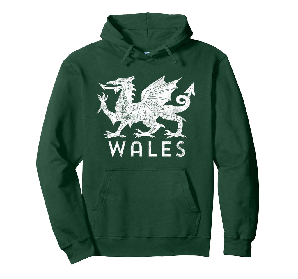 Distressed Rugby Welsh Cymru Flag Wales Hoodie - Custom Art Print Unisex - T-Shirt, Sweatshirt, Hoodie