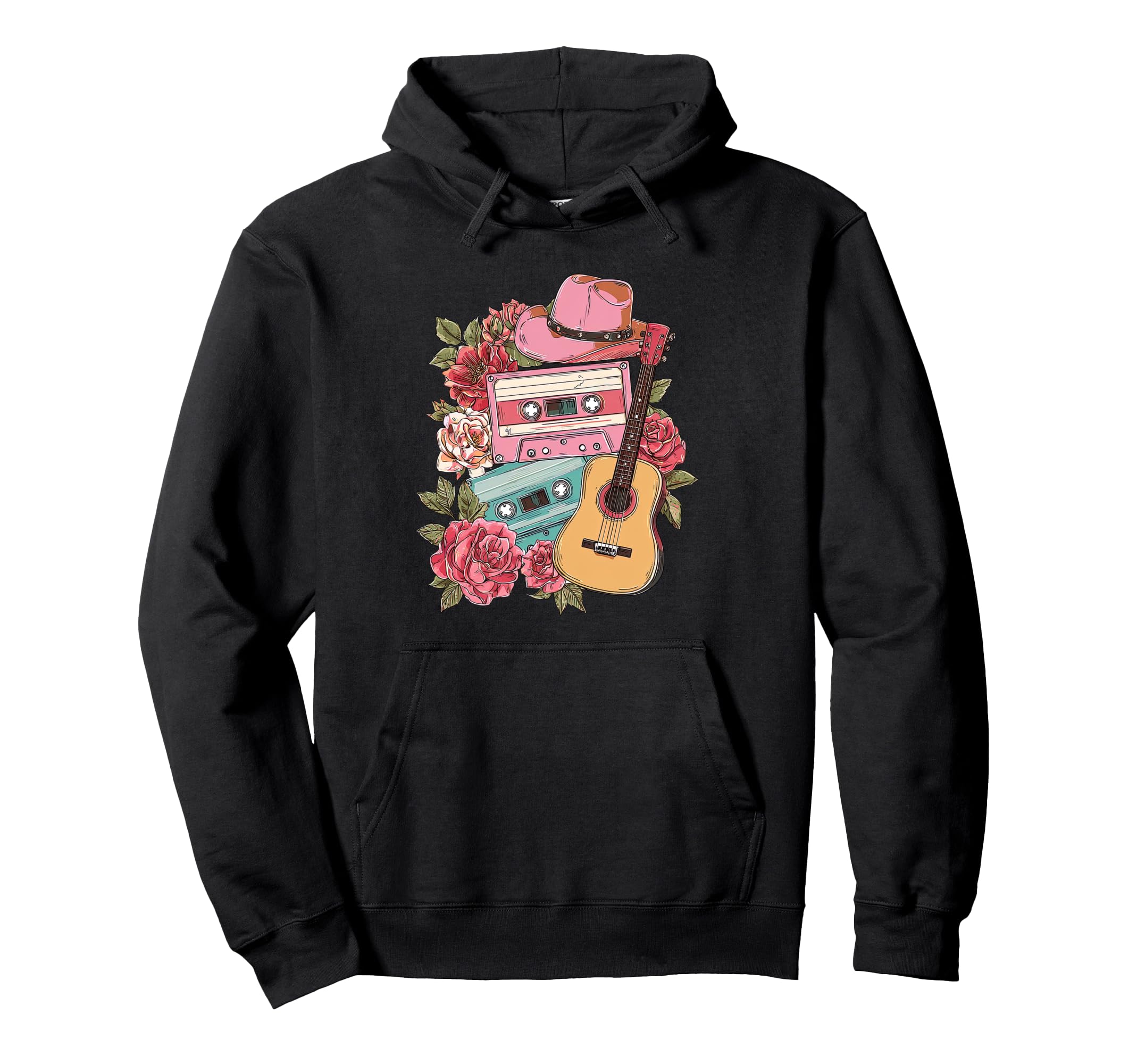 Country Music 90S Aesthetic Guitar Hoodie - Novelty Apparel Men Women - T-Shirt, Sweatshirt, Hoodie