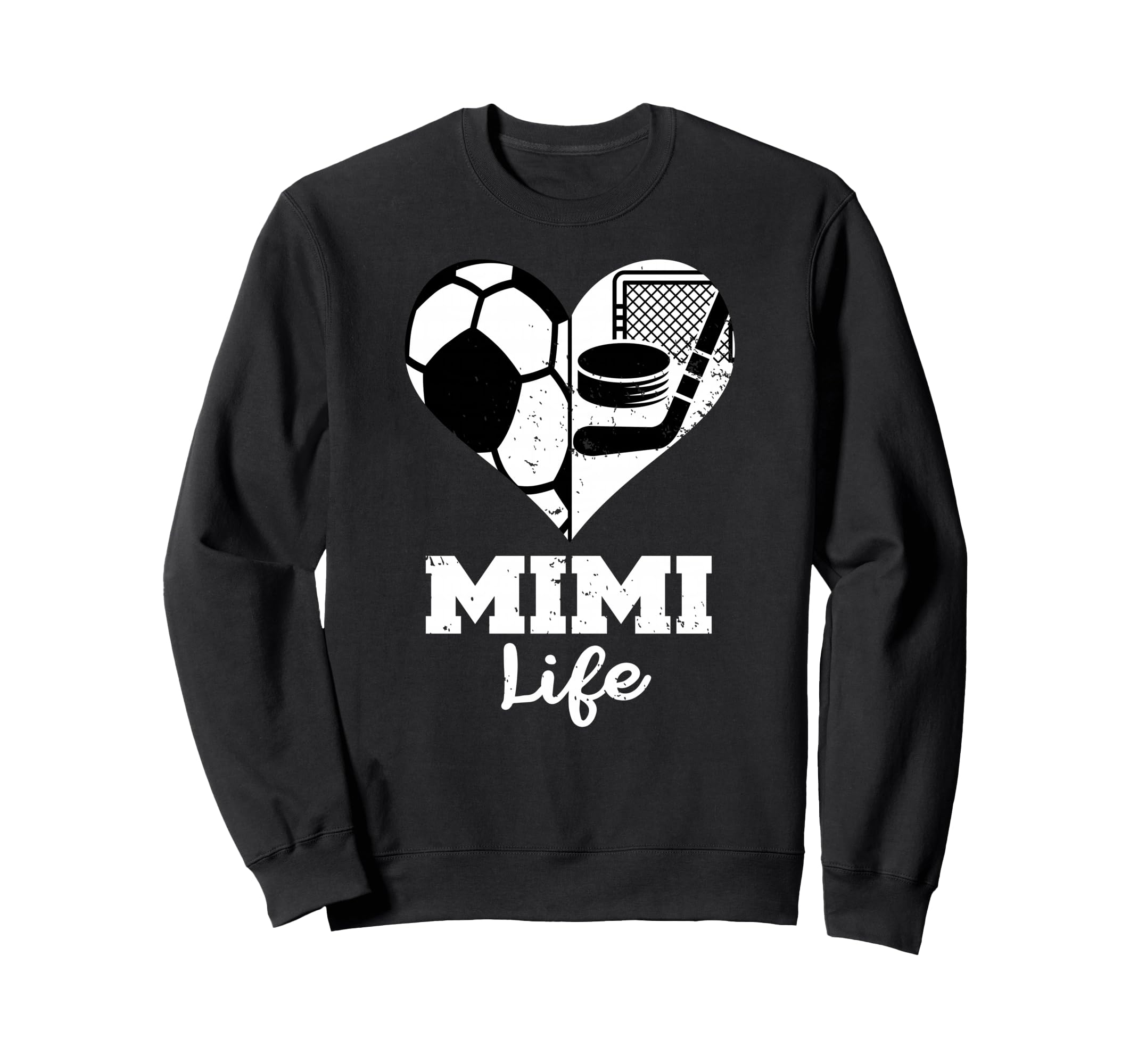 Mimi Life Heart Funny Soccer Sweatshirt - Casual Everyday Wear Men Women - T-Shirt, Sweatshirt, Hoodie