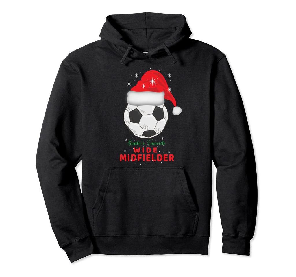 Soccer Football Santas Favorite Wide Hoodie - Minimalist Print for Adults - T-Shirt, Sweatshirt, Hoodie