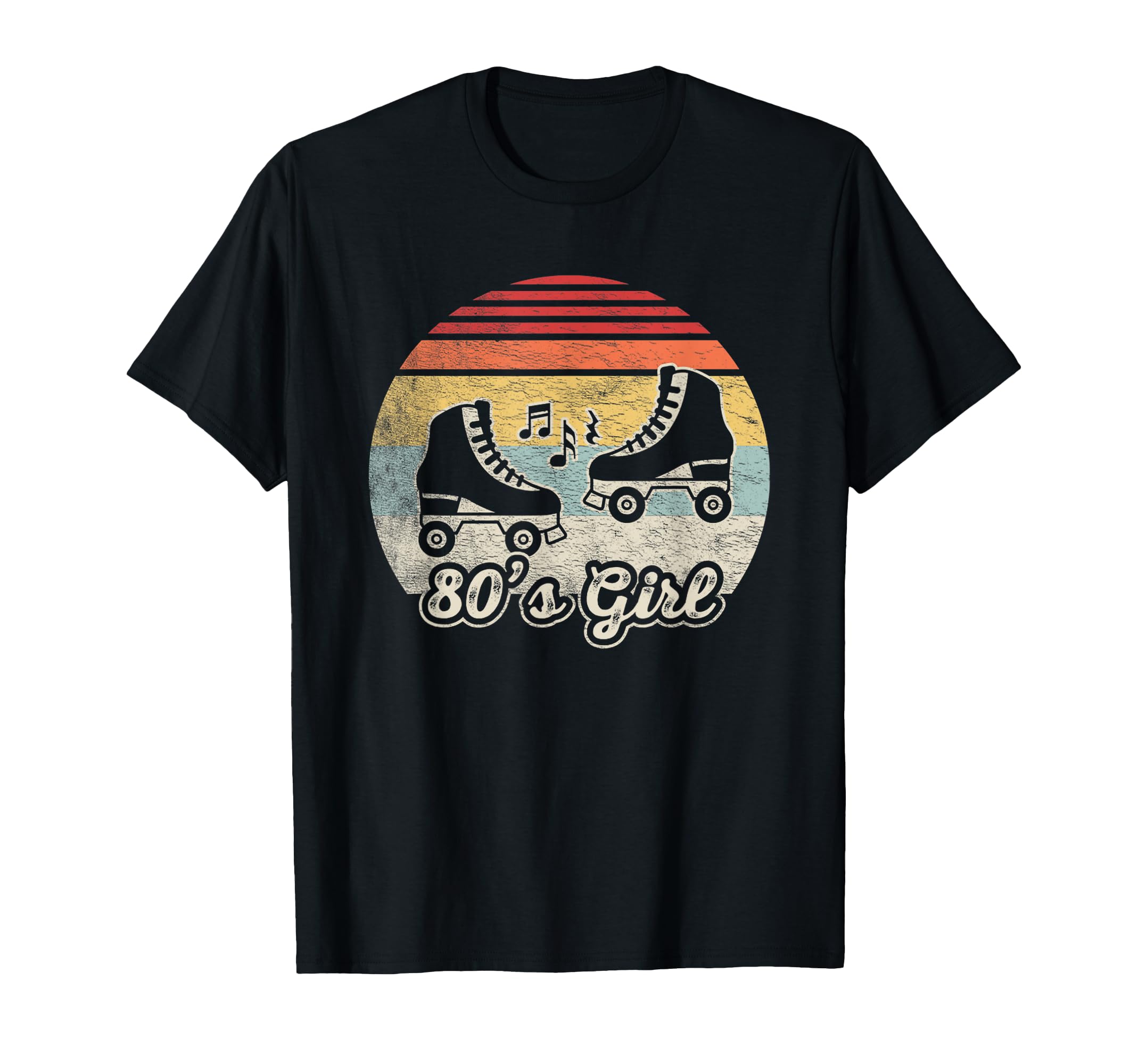 80S Roller Skates Music Vibe T-Shirt - Unique Graphic Unisex - T-Shirt, Sweatshirt, Hoodie