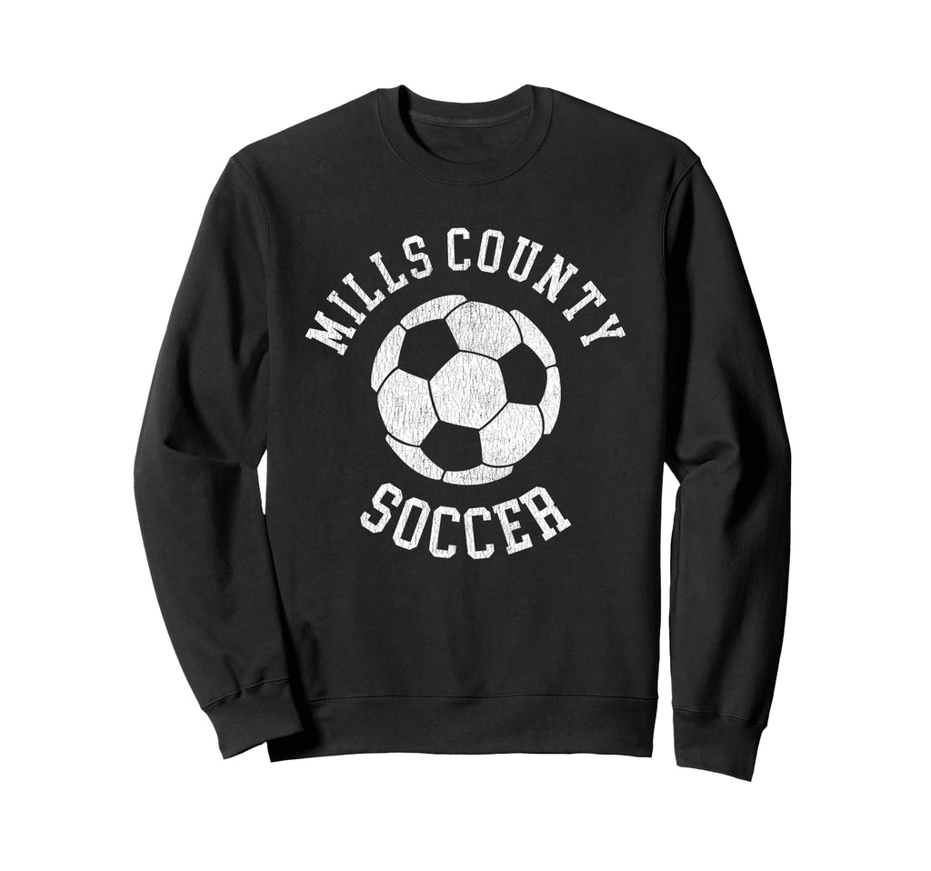 Mills County Soccer Distressed 90S Sweatshirt - Custom Art Print for Adults - T-Shirt, Sweatshirt, Hoodie