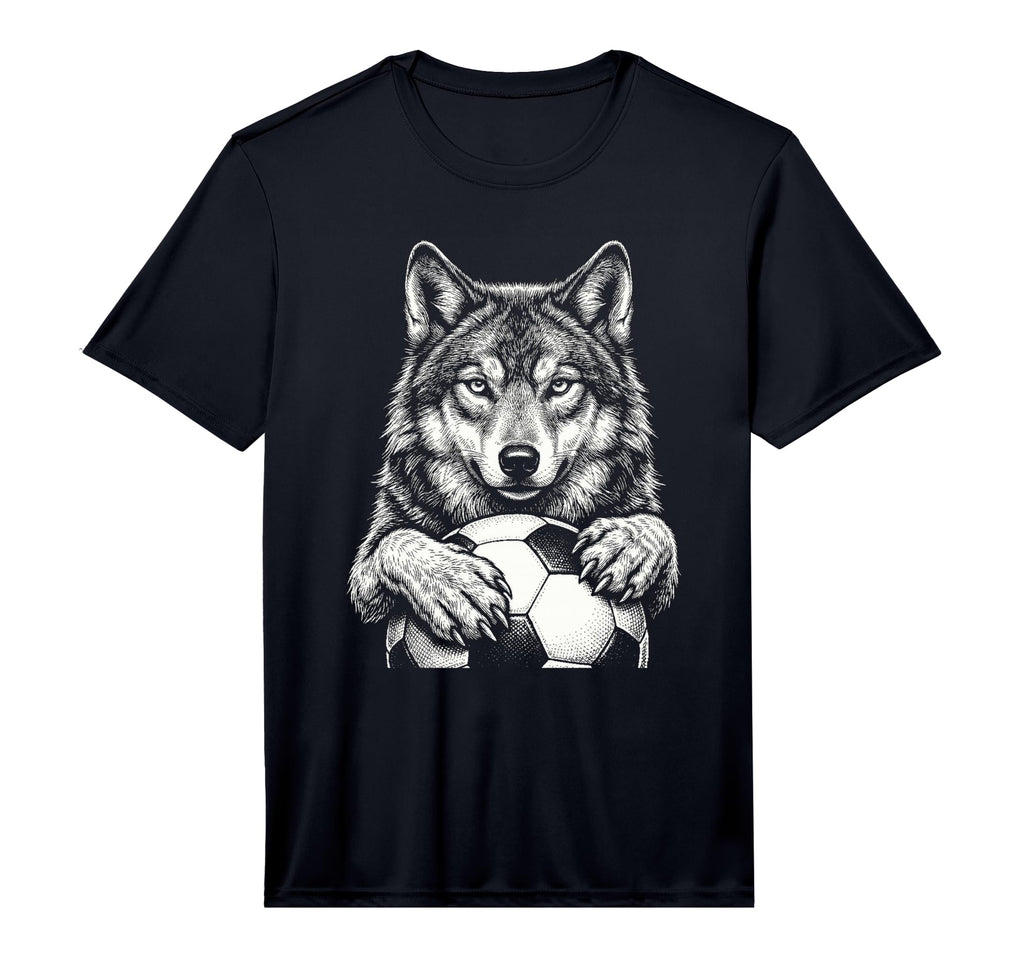 Fierce Holding Ball Fans Line Art Soccer T-Shirt - Trendy Graphic Unisex - T-Shirt, Sweatshirt, Hoodie