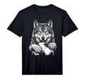 Fierce Holding Ball Fans Line Art Soccer T-Shirt - Trendy Graphic Unisex - T-Shirt, Sweatshirt, Hoodie