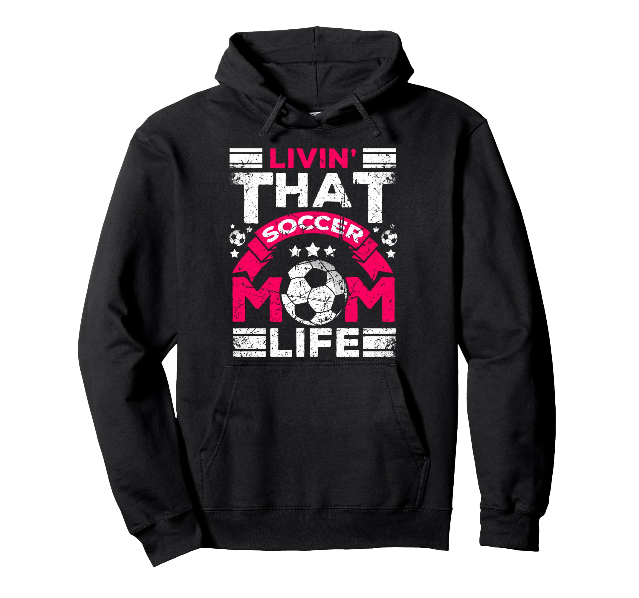 Livin That Soccer Mom Life Passion Hoodie - Minimalist Print for Adults - T-Shirt, Sweatshirt, Hoodie
