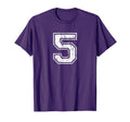 Number 5 Distressed Five Sports T-Shirt - Minimalist Print Men Women - T-Shirt, Sweatshirt, Hoodie