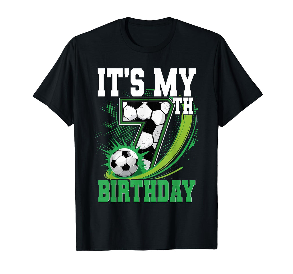 Its My 7Th Birthday Soccer Ball T-Shirt - Aesthetic Graphic Unisex - T-Shirt, Sweatshirt, Hoodie