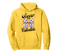 Soccer Is My Valentine Coquette Bow Hoodie - Casual Everyday Wear Unisex - T-Shirt, Sweatshirt, Hoodie