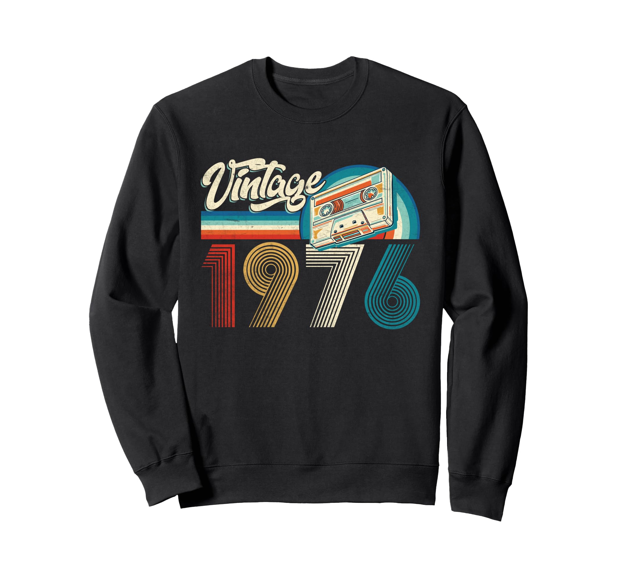1976 50Th Birthday Cassette Tape 50 Sweatshirt - Graphic Print for Adults - T-Shirt, Sweatshirt, Hoodie