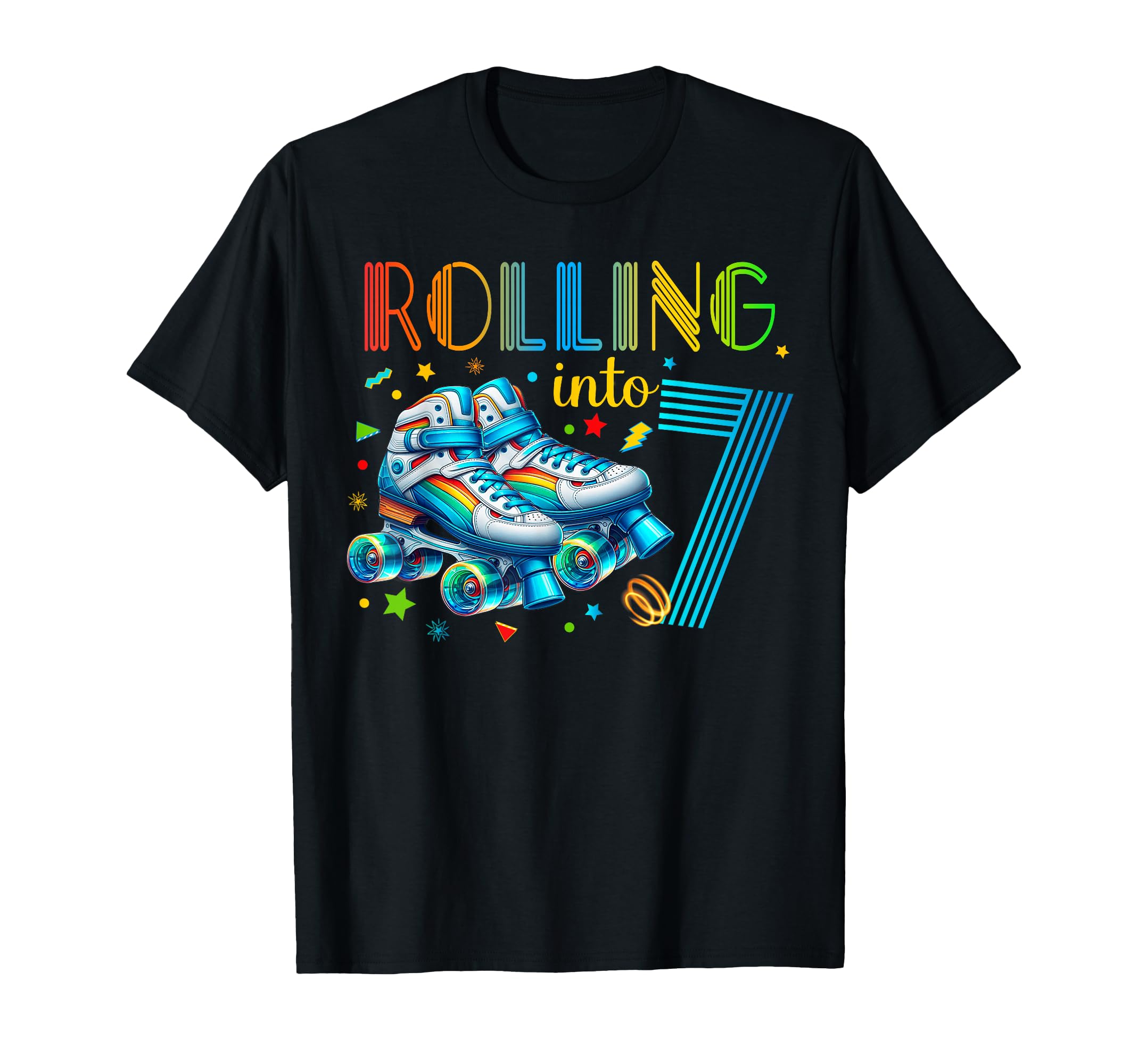 Roller Skates Birthday Party Skating T-Shirt - Casual Everyday Wear Unisex - T-Shirt, Sweatshirt, Hoodie