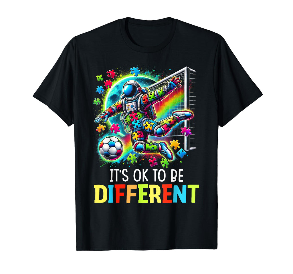 Its Ok To Be Different Astronaut Soccer T-Shirt - Aesthetic Graphic Unisex - T-Shirt, Sweatshirt, Hoodie