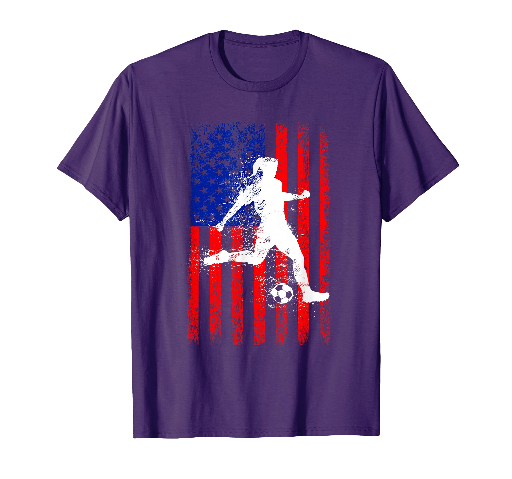 Usa American Flag Soccer T-Shirt - Casual Everyday Wear Men Women - T-Shirt, Sweatshirt, Hoodie