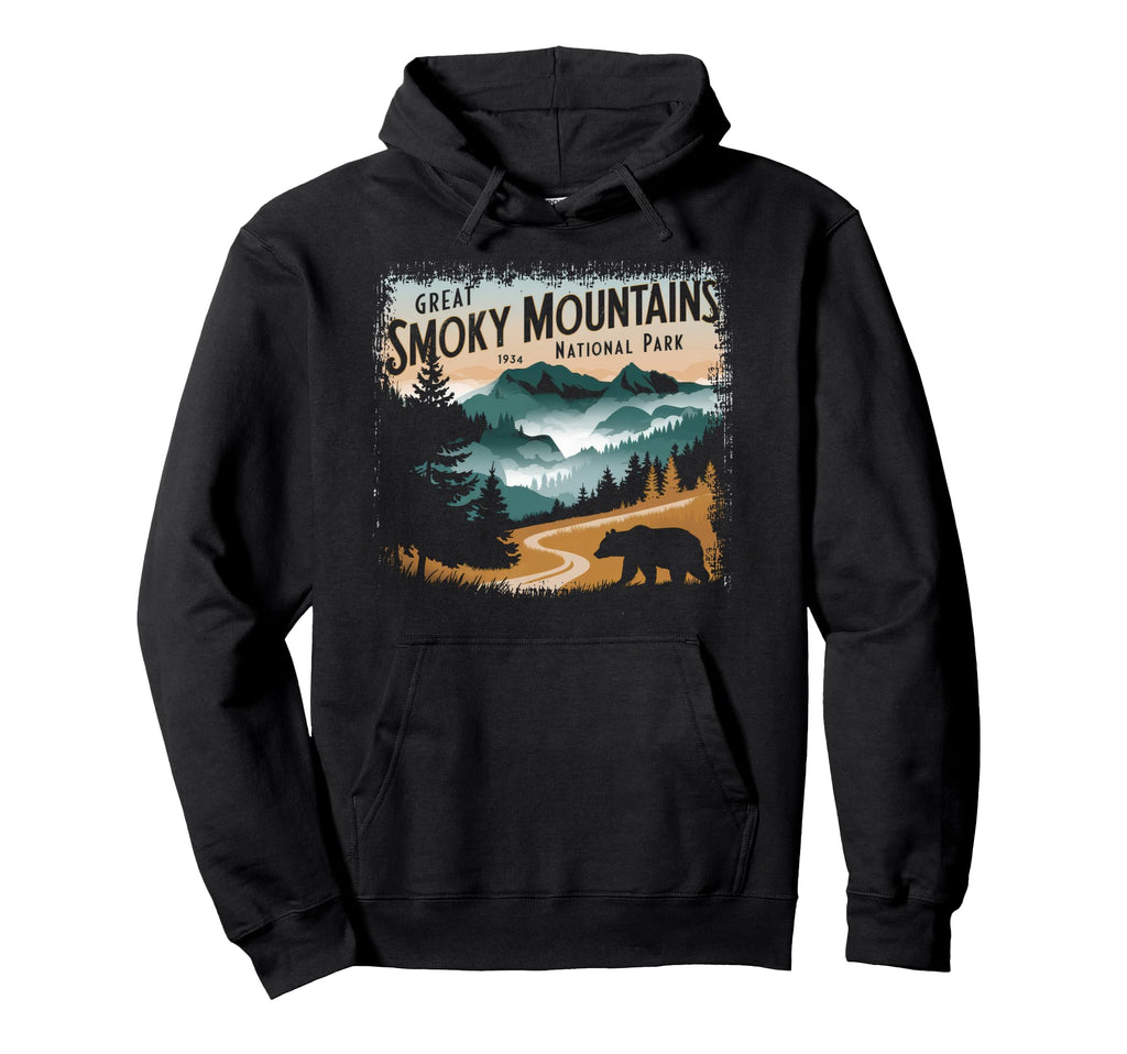 Great Smoky Mountains National Park Bear Hoodie - Graphic Print for Adults - T-Shirt, Sweatshirt, Hoodie