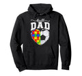 Ball Dad Papa Father Autism Awareness Hoodie - Unique Graphic Men Women - T-Shirt, Sweatshirt, Hoodie