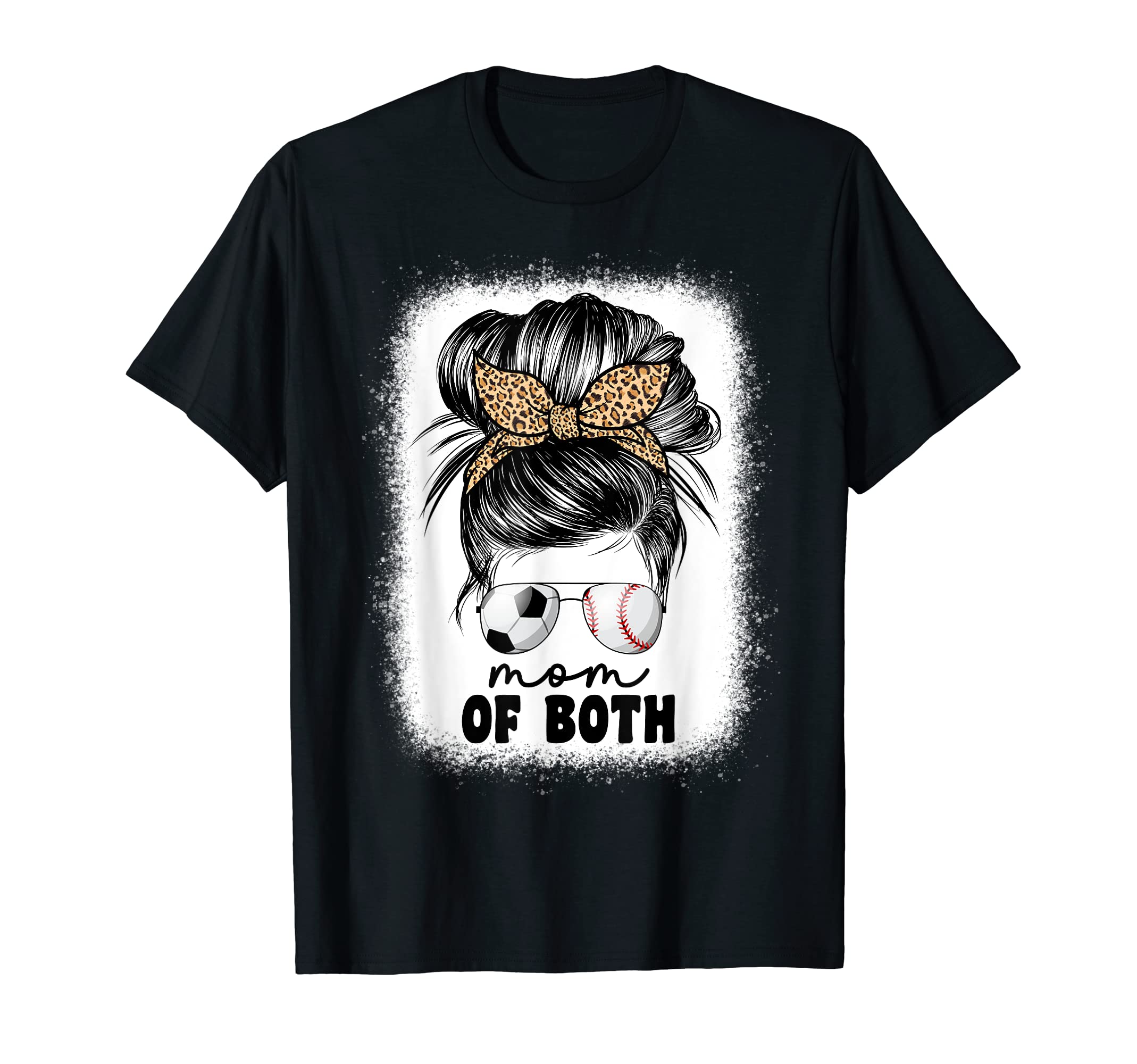 Mom Both Soccer And Baseball Mama T-Shirt - Fun Novelty Design for Adults - T-Shirt, Sweatshirt, Hoodie