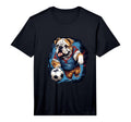English Bulldog Soccer English T-Shirt - Custom Art Print Men Women - T-Shirt, Sweatshirt, Hoodie