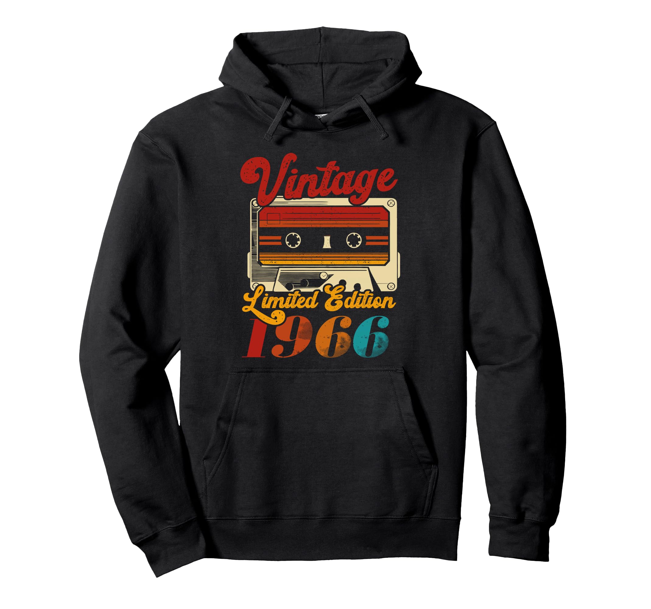 Born 1966 Cassette Tape 60S Birthday Hoodie - Unique Graphic for Adults - T-Shirt, Sweatshirt, Hoodie