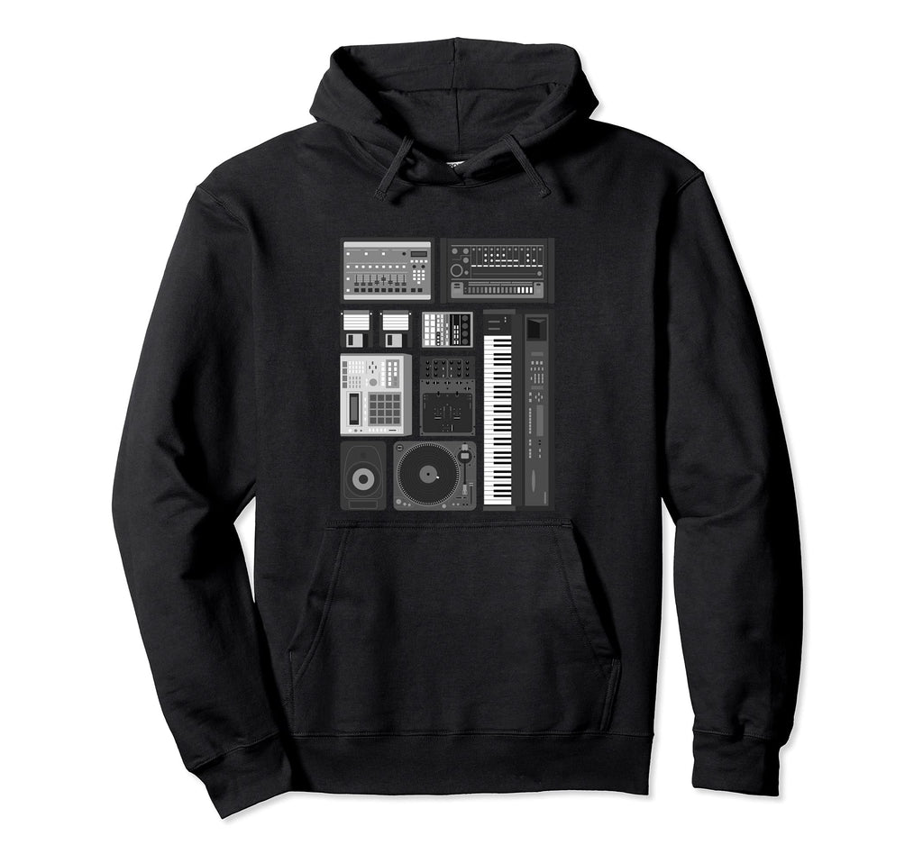 Old School Hip Hop Analog Producer Hoodie - Casual Everyday Wear for Adults - T-Shirt, Sweatshirt, Hoodie