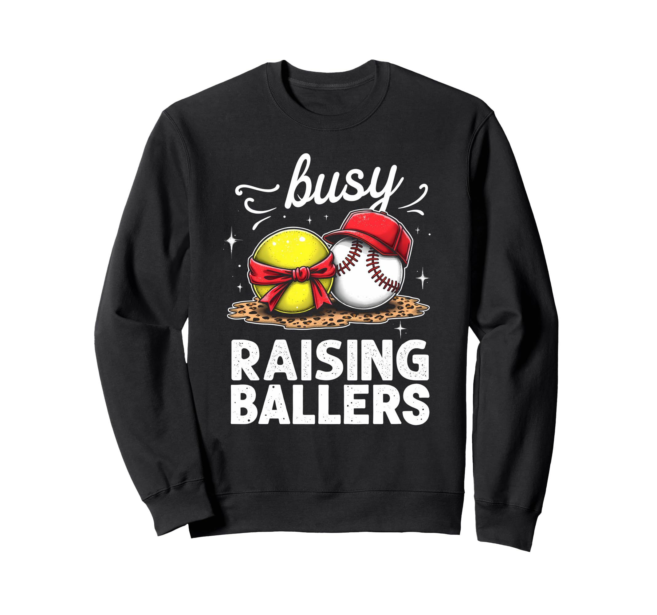 Energetic Busy Raising Ballers Sweatshirt - Minimalist Print Men Women - T-Shirt, Sweatshirt, Hoodie