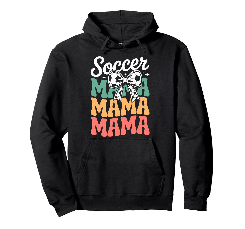 Groovy Soccer Football Player Mama Fan Hoodie - Trendy Graphic for Adults - T-Shirt, Sweatshirt, Hoodie