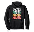 Groovy Soccer Football Player Mama Fan Hoodie - Trendy Graphic for Adults - T-Shirt, Sweatshirt, Hoodie