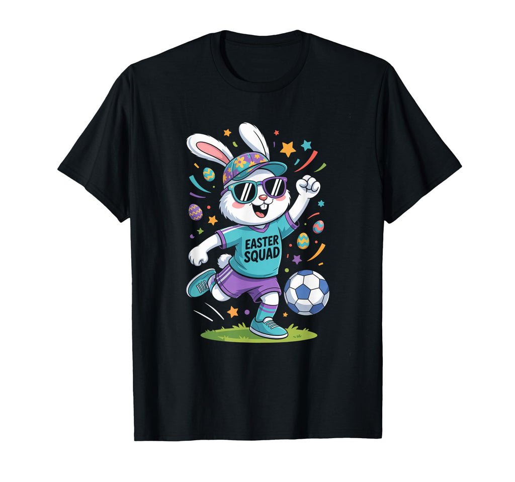 Sports Gift Easter Squad Bunny Soccer T-Shirt - Unique Graphic Men Women - T-Shirt, Sweatshirt, Hoodie