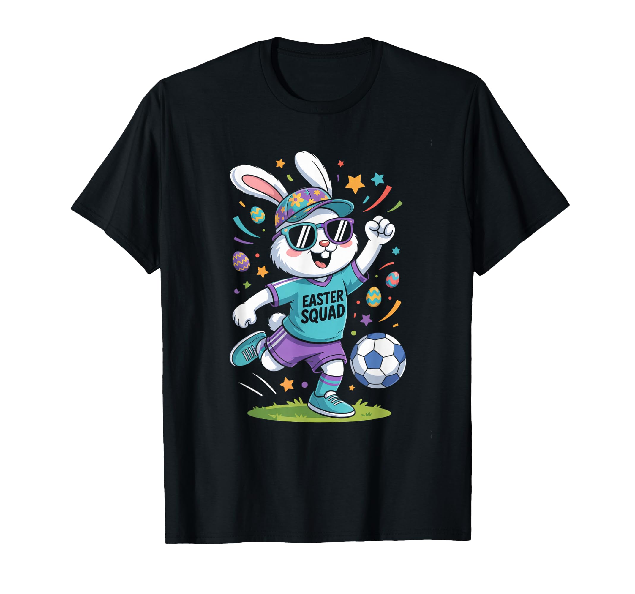 Sports Gift Easter Squad Bunny Soccer T-Shirt - Unique Graphic Men Women - T-Shirt, Sweatshirt, Hoodie