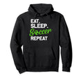 Eat Sleep Soccer Repeat Eat Sleep Hoodie - Aesthetic Graphic Men Women - T-Shirt, Sweatshirt, Hoodie