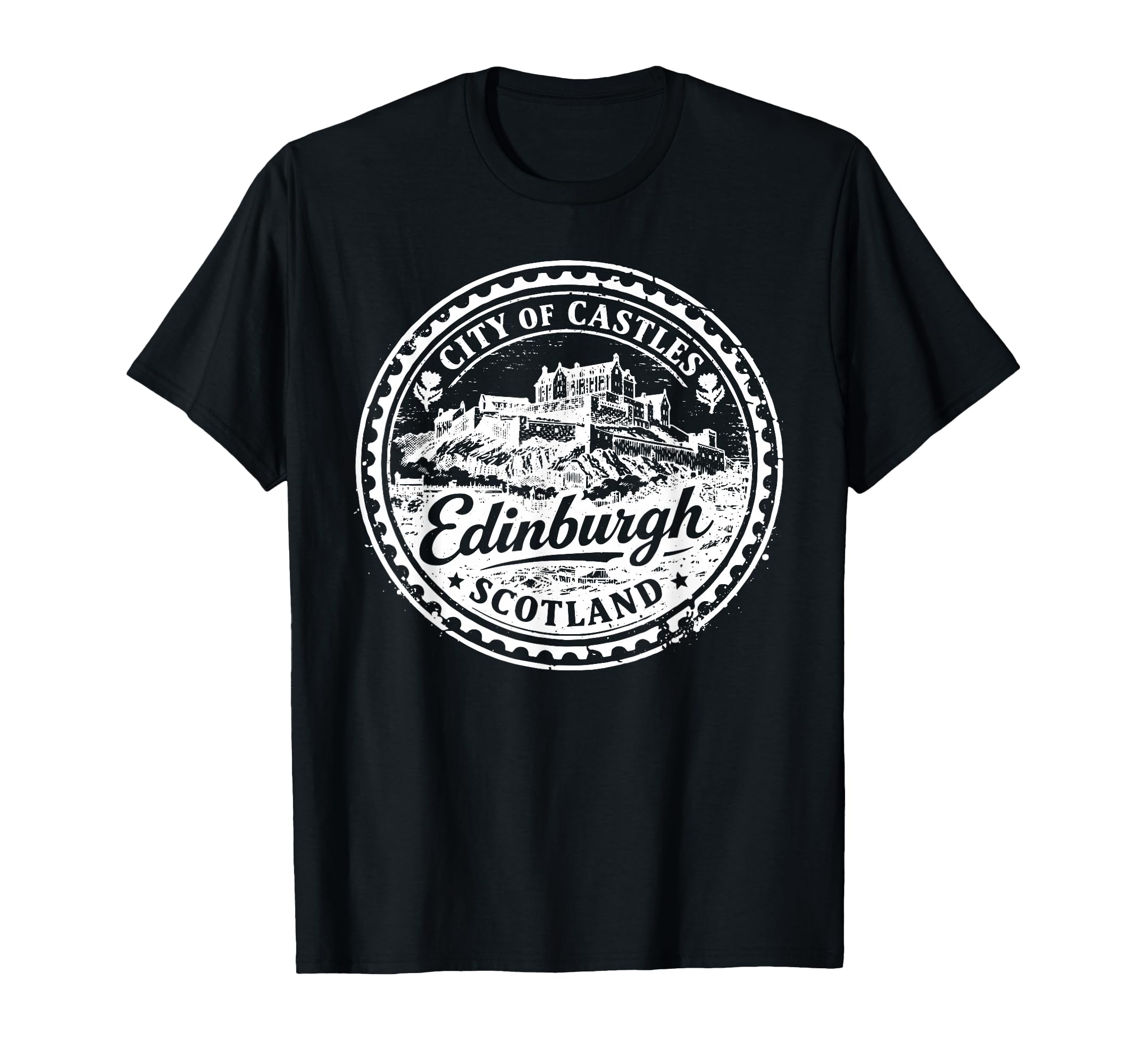 Edinburgh Scotland Uk Travel Stamp T-Shirt - Streetwear Style for Adults - T-Shirt, Sweatshirt, Hoodie