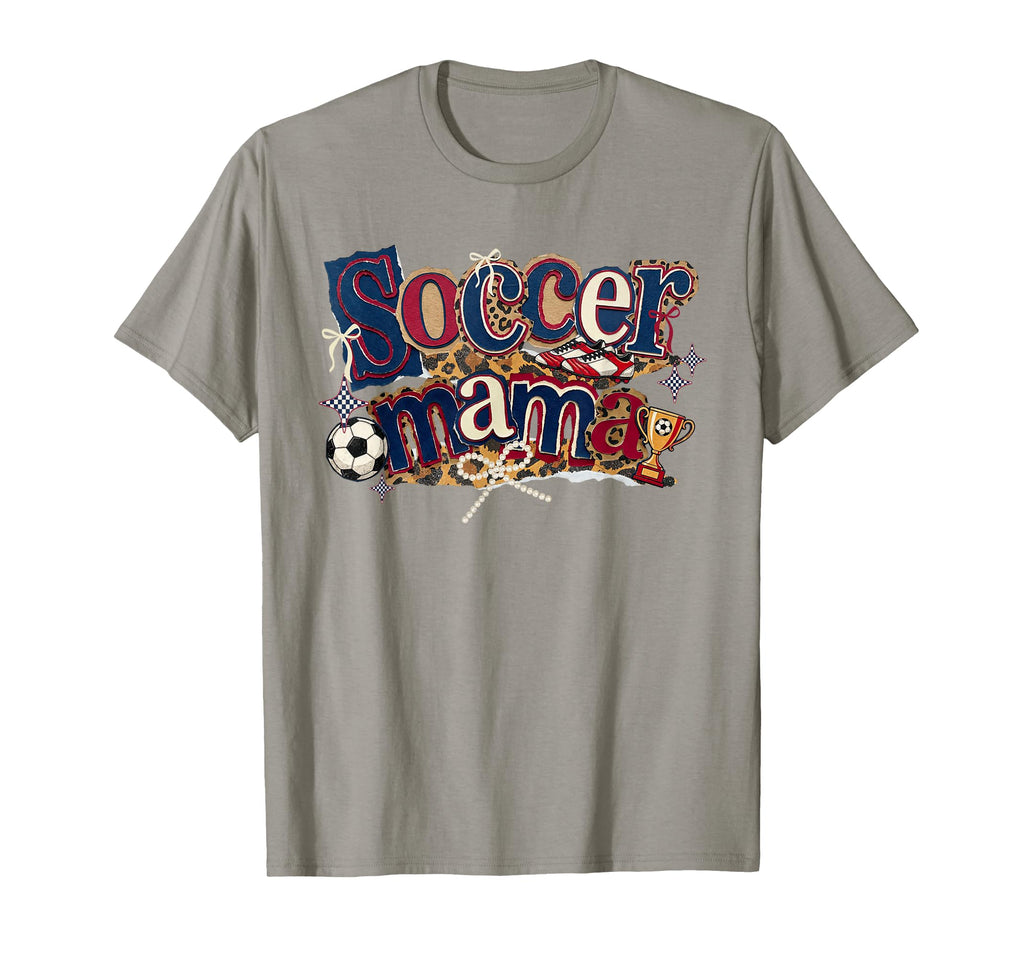 Soccer Mama Leopard Coquette Bow T-Shirt - Streetwear Style for Adults - T-Shirt, Sweatshirt, Hoodie