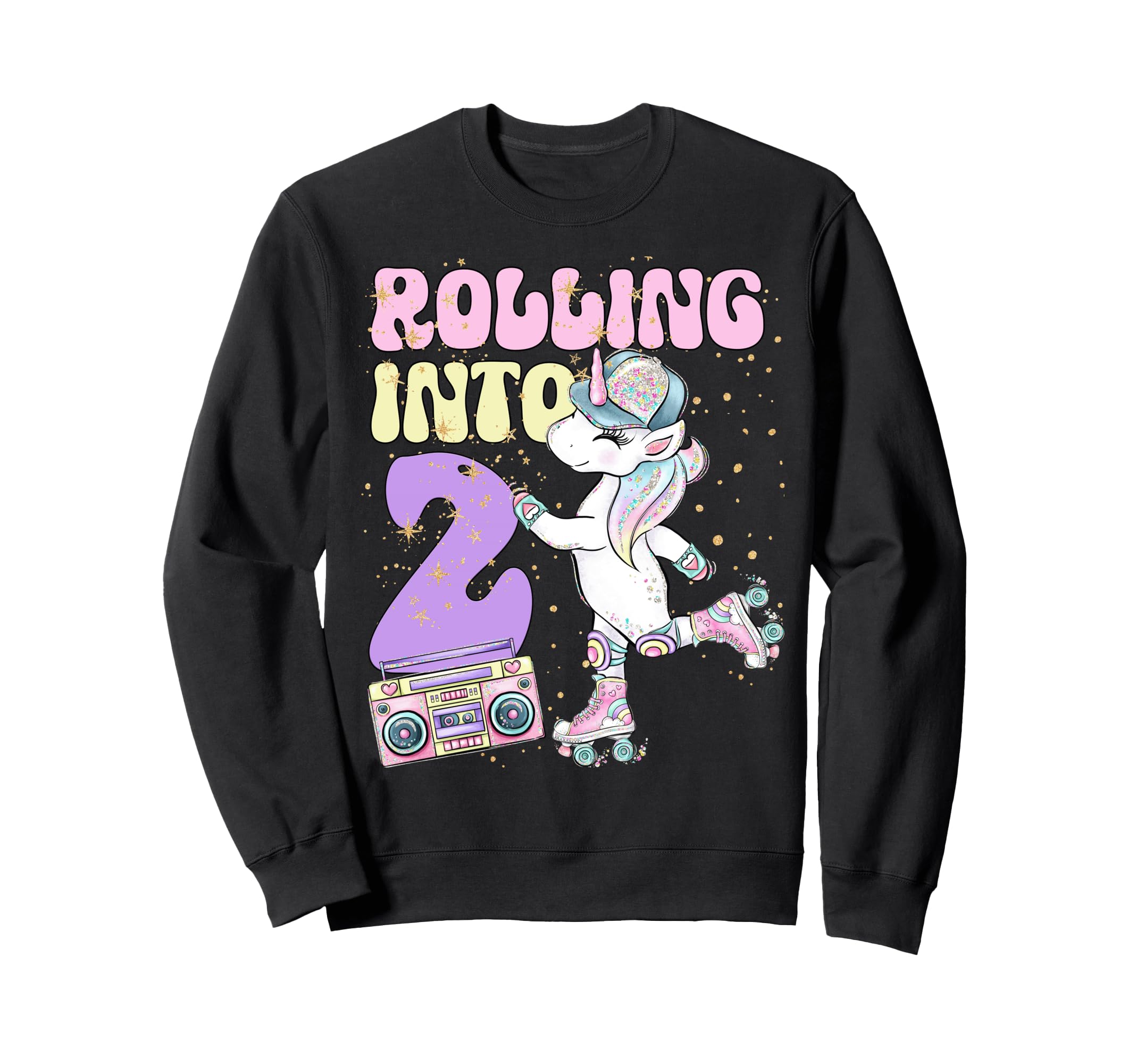 2Nd Birthday Roller Skate Party Sweatshirt - Custom Art Print Unisex - T-Shirt, Sweatshirt, Hoodie