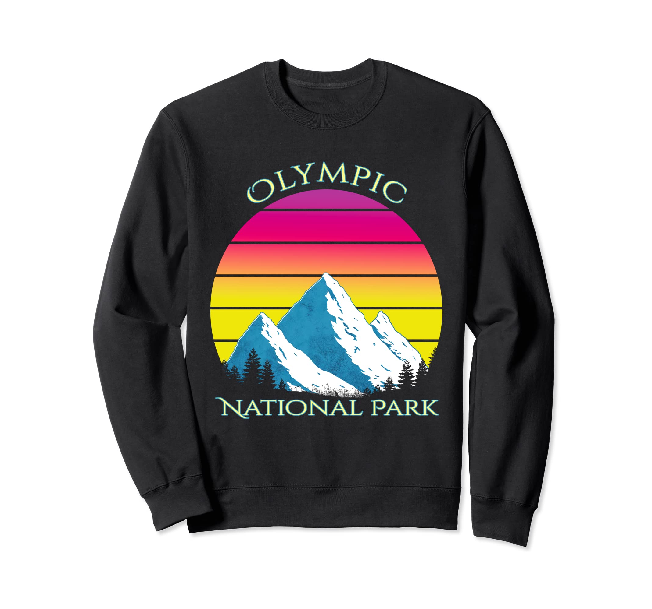 Olympic National Park Mountain Sweatshirt - Fun Novelty Design for Adults - T-Shirt, Sweatshirt, Hoodie