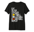 Eat Sleep Soccer Softball T-Shirt - Fun Novelty Design for Adults - T-Shirt, Sweatshirt, Hoodie