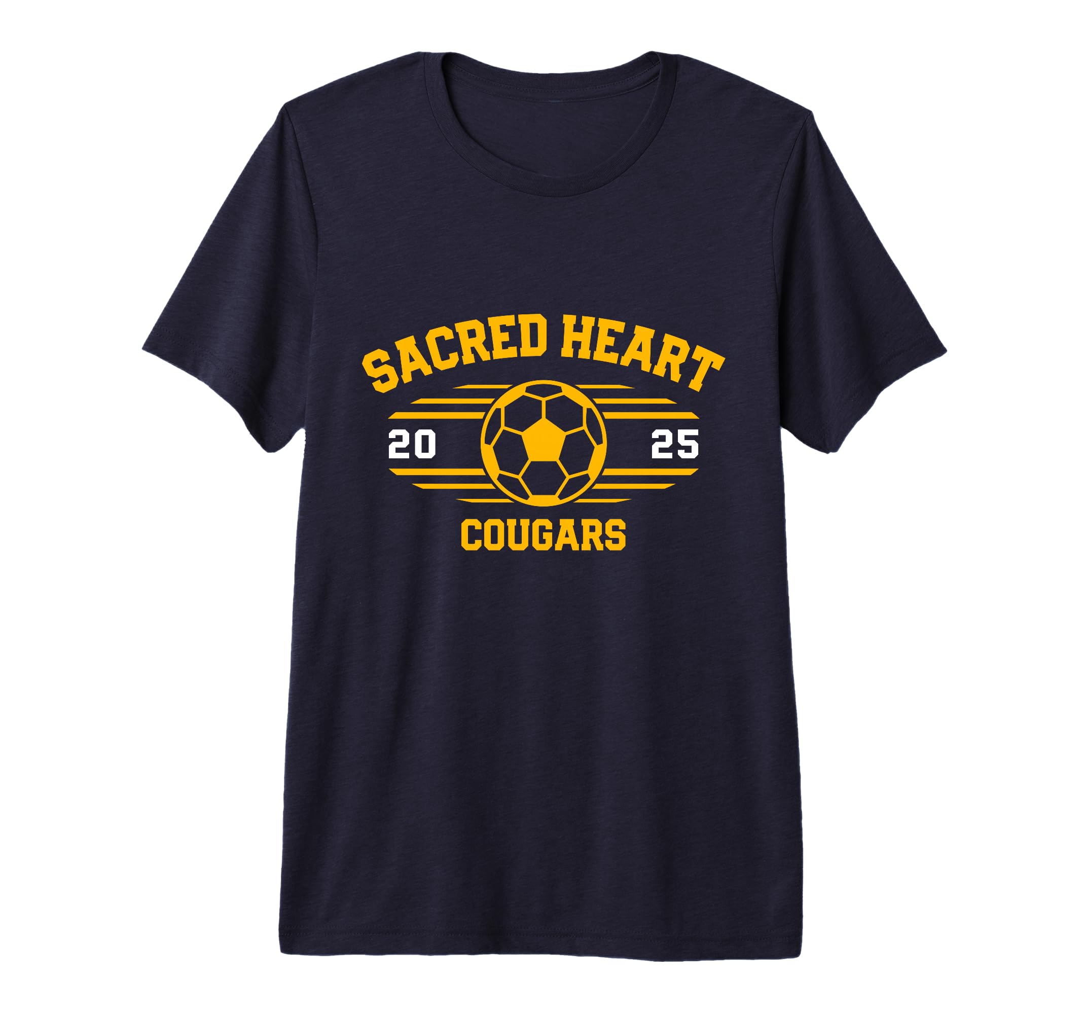 Sacred Heart Cougars Soccer Ball 2025 T-Shirt - Graphic Print Men Women - T-Shirt, Sweatshirt, Hoodie