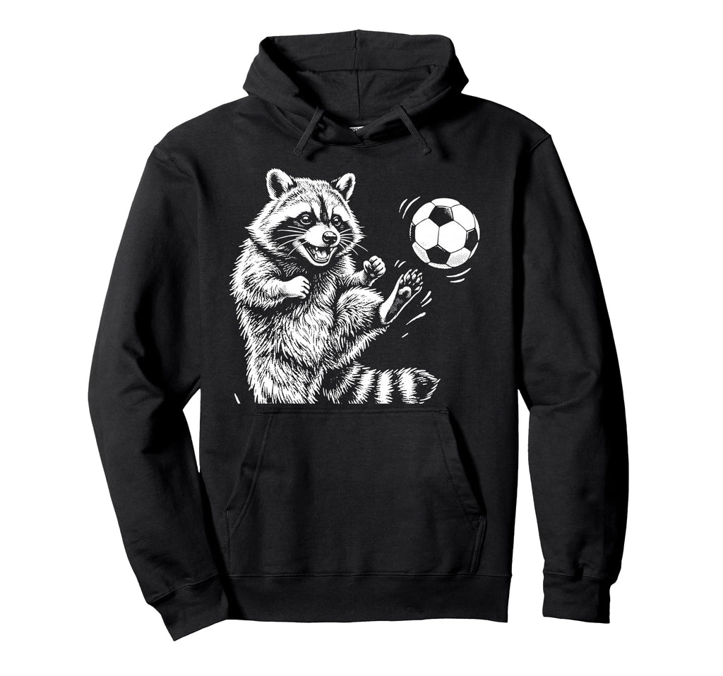 Raccoon Soccer Sports Athlete Football Hoodie - Streetwear Style Unisex - T-Shirt, Sweatshirt, Hoodie