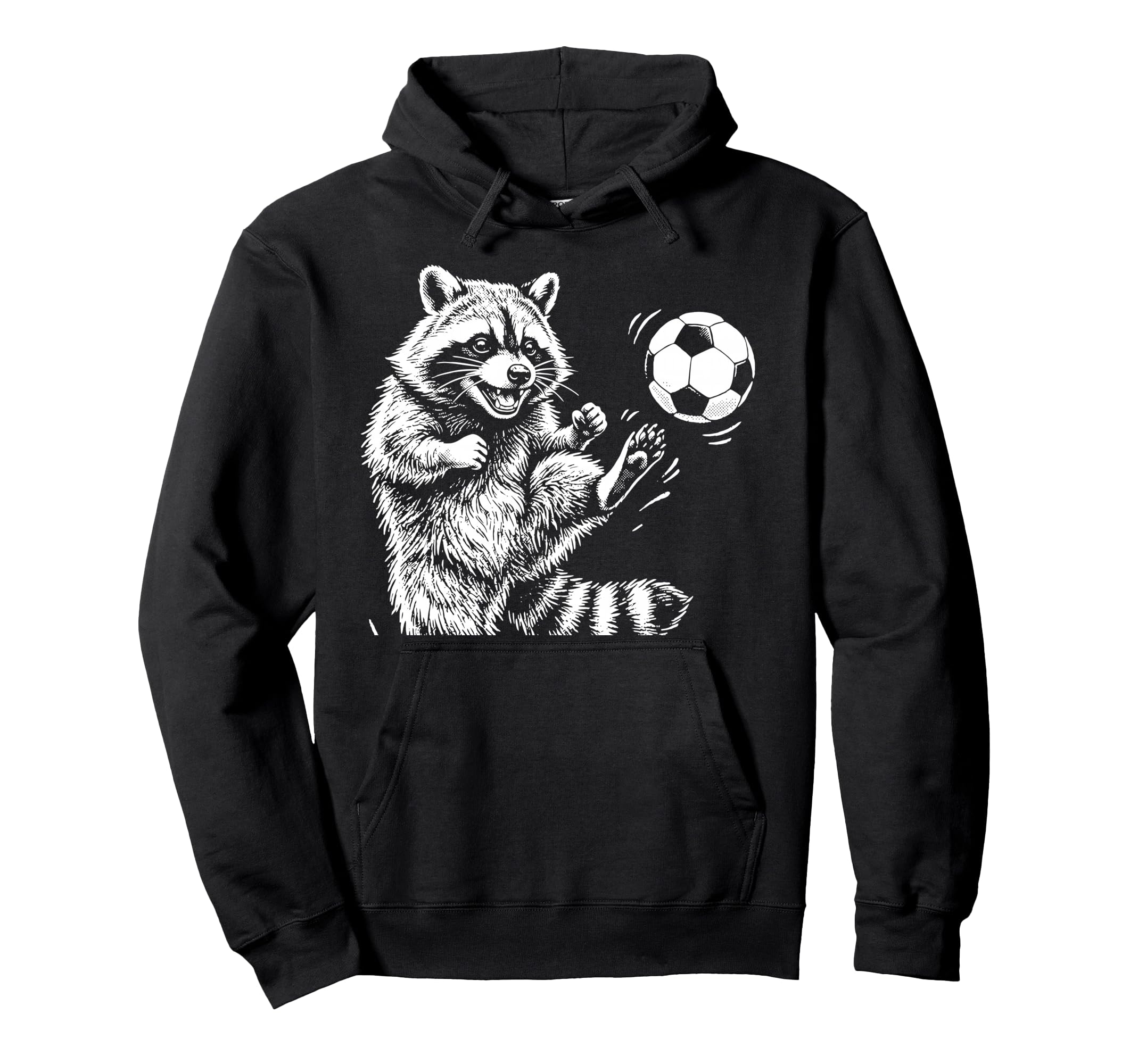Raccoon Soccer Sports Athlete Football Hoodie - Streetwear Style Unisex - T-Shirt, Sweatshirt, Hoodie