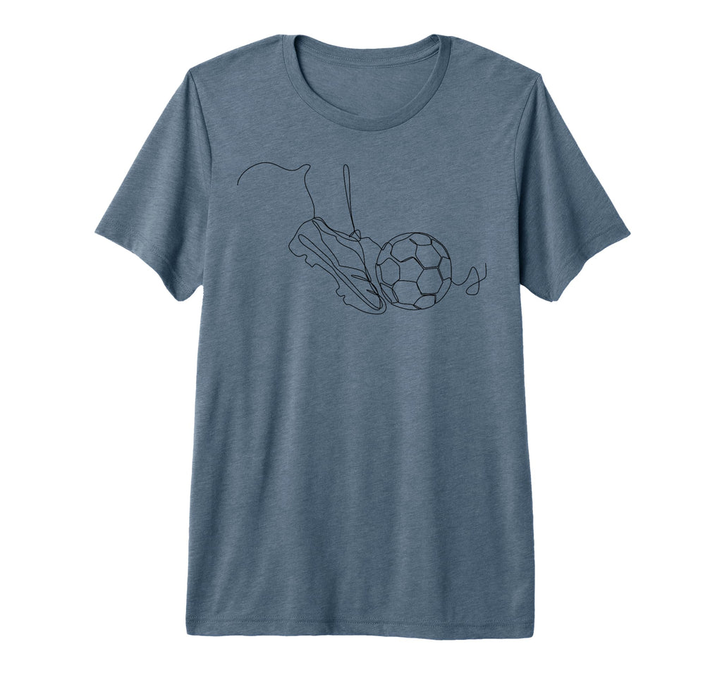 One Line Art Minimalist Soccer Coach T-Shirt - Novelty Apparel Men Women - T-Shirt, Sweatshirt, Hoodie