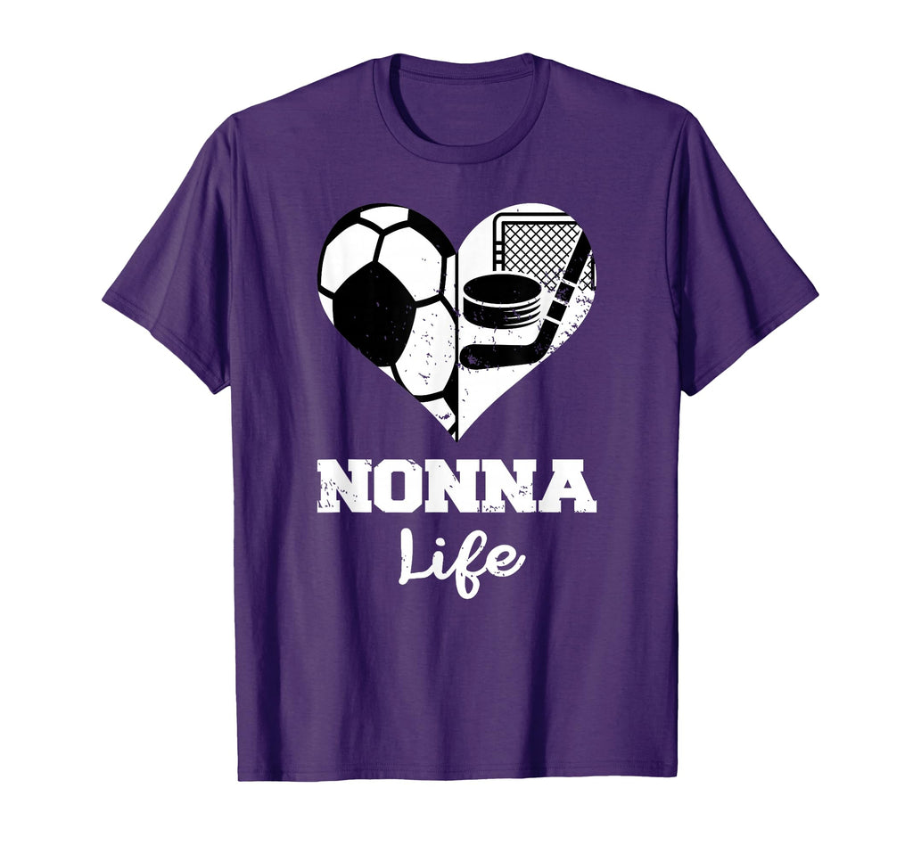 Nonna Life Heart Funny Soccer Hockey T-Shirt - Streetwear Style for Adults - T-Shirt, Sweatshirt, Hoodie