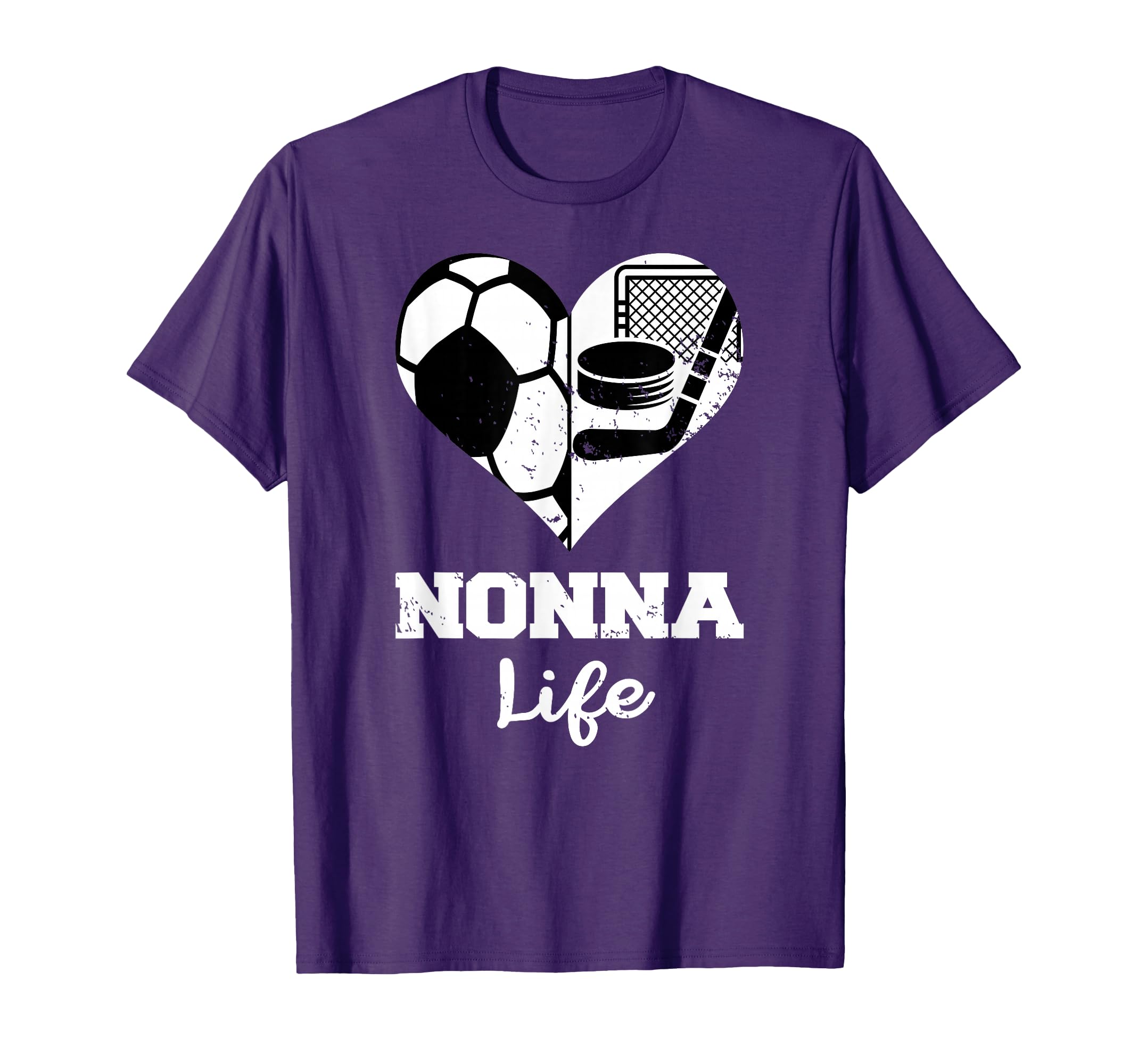 Nonna Life Heart Funny Soccer Hockey T-Shirt - Streetwear Style for Adults - T-Shirt, Sweatshirt, Hoodie