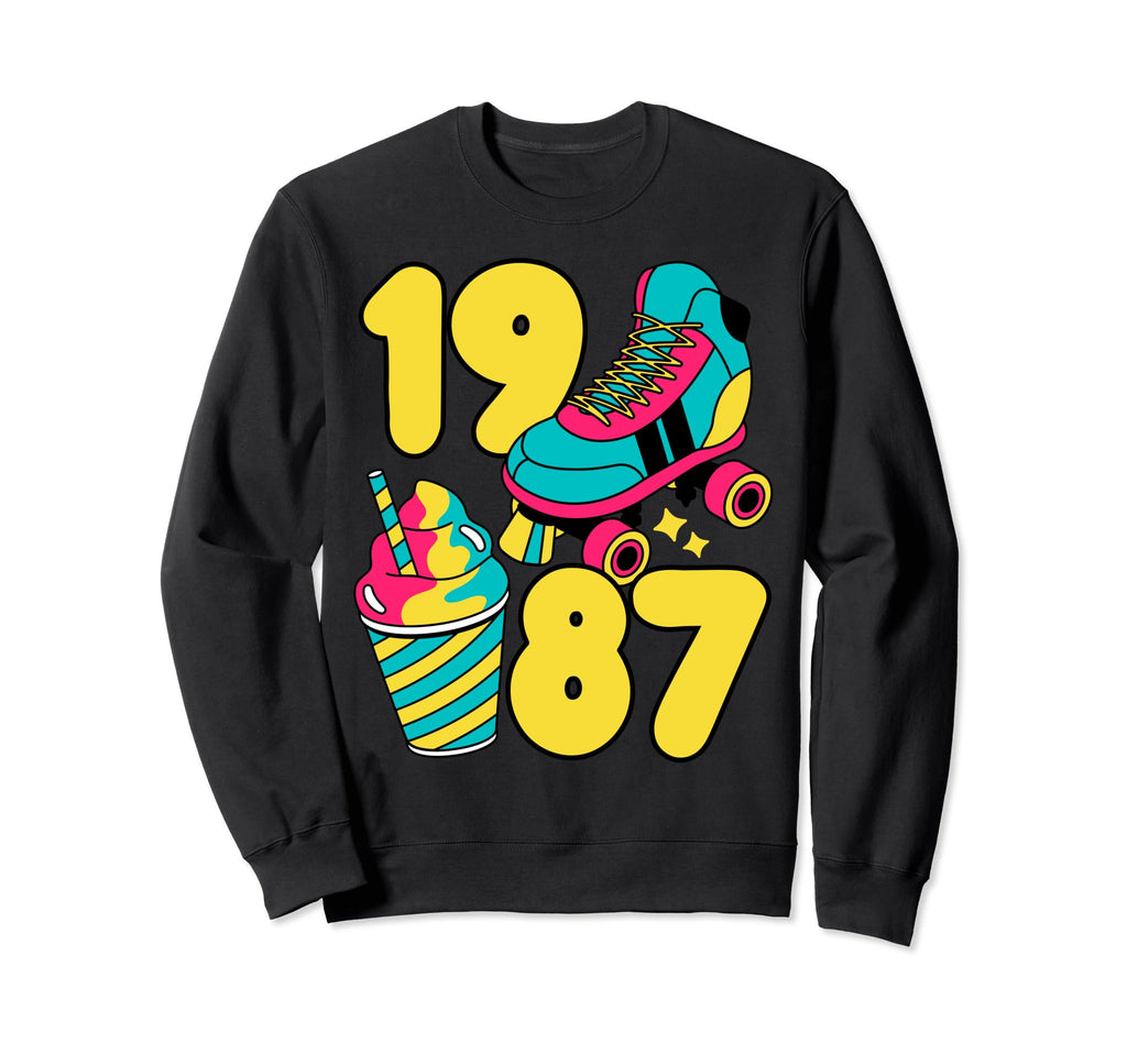 1987 Roller Skates Sweet Treats Sweatshirt - Graphic Print for Adults - T-Shirt, Sweatshirt, Hoodie