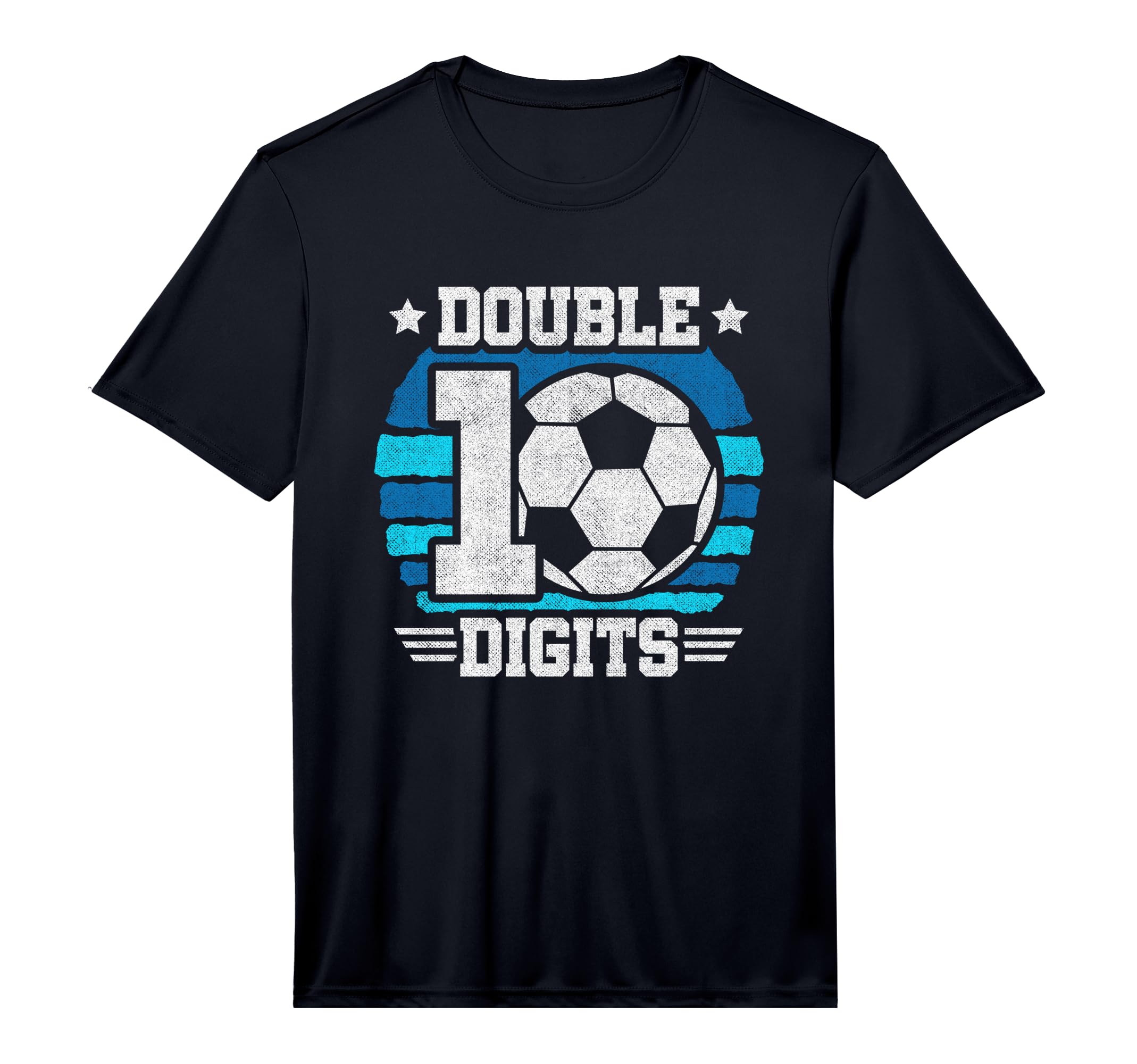 Soccer Birthday 10 Year Old Double T-Shirt - Trendy Graphic Men Women - T-Shirt, Sweatshirt, Hoodie