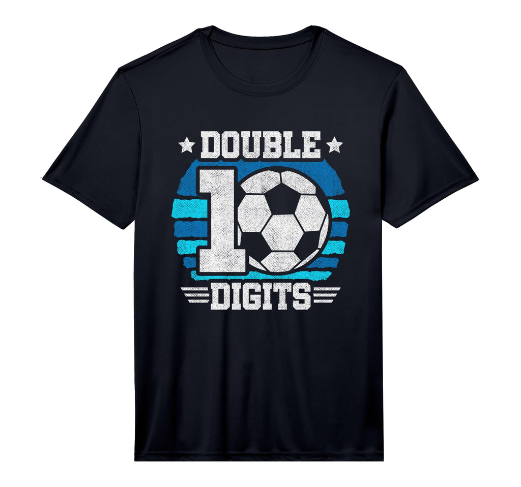 Soccer Birthday 10 Year Old Double T-Shirt - Aesthetic Graphic Unisex - T-Shirt, Sweatshirt, Hoodie
