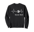 Soccer Moms Soccer Mom Heartbeat Sweatshirt - Trendy Graphic Unisex - T-Shirt, Sweatshirt, Hoodie