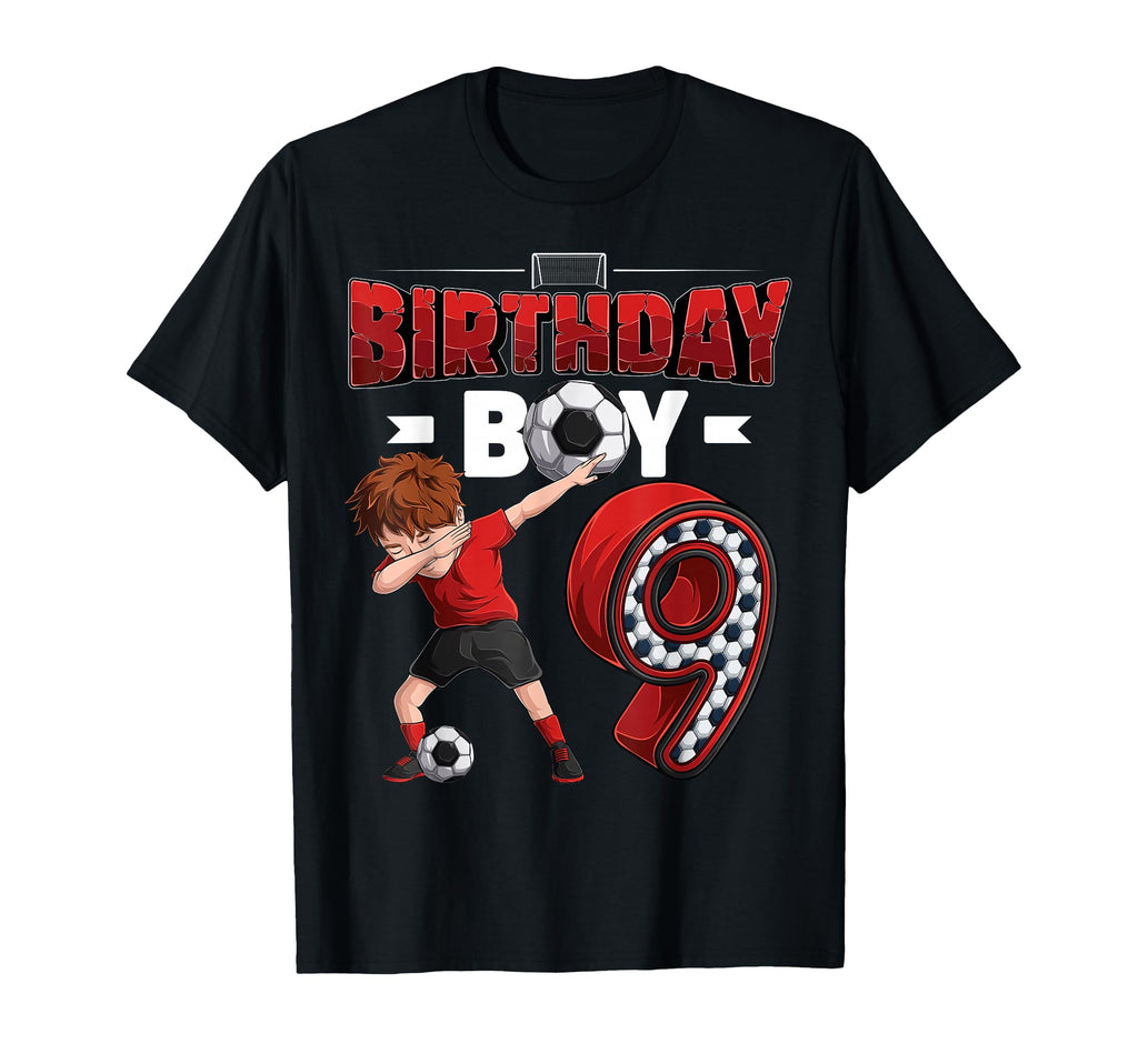 Dabbing 9 Year Old Soccer Player 9Th T-Shirt - Unique Graphic for Adults - T-Shirt, Sweatshirt, Hoodie