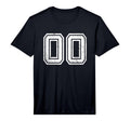 Number 00 Sports Team Distressed T-Shirt - Fun Novelty Design for Adults - T-Shirt, Sweatshirt, Hoodie