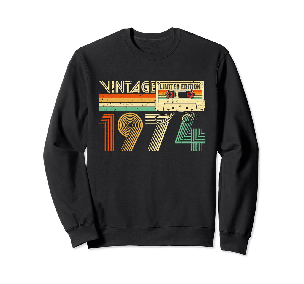1974 50 Years Old Cassette Tape Sweatshirt - Custom Art Print Men Women - T-Shirt, Sweatshirt, Hoodie