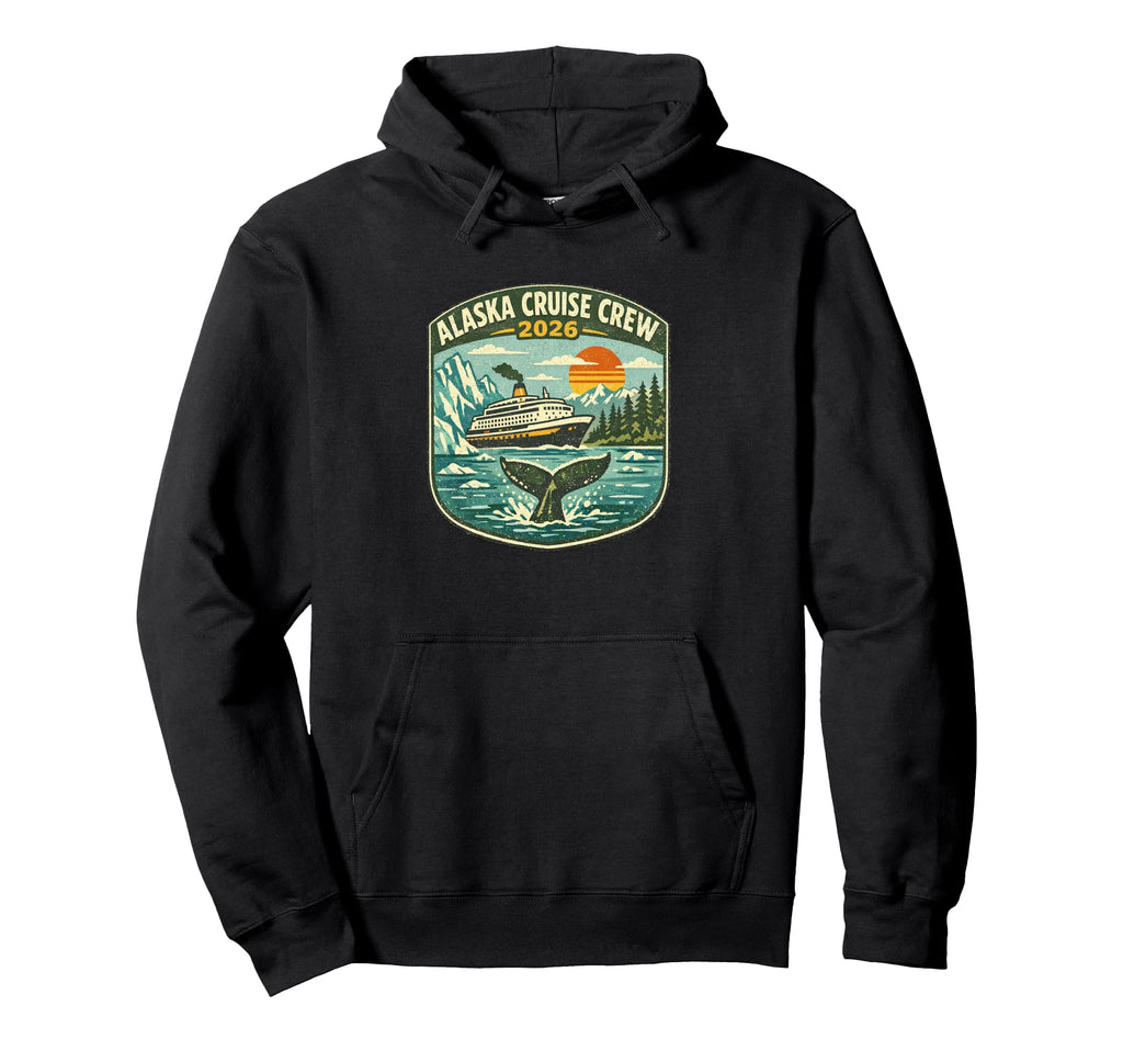 Alaska Cruise Crew 2026 Patch Matching Hoodie - Minimalist Print Unisex - T-Shirt, Sweatshirt, Hoodie